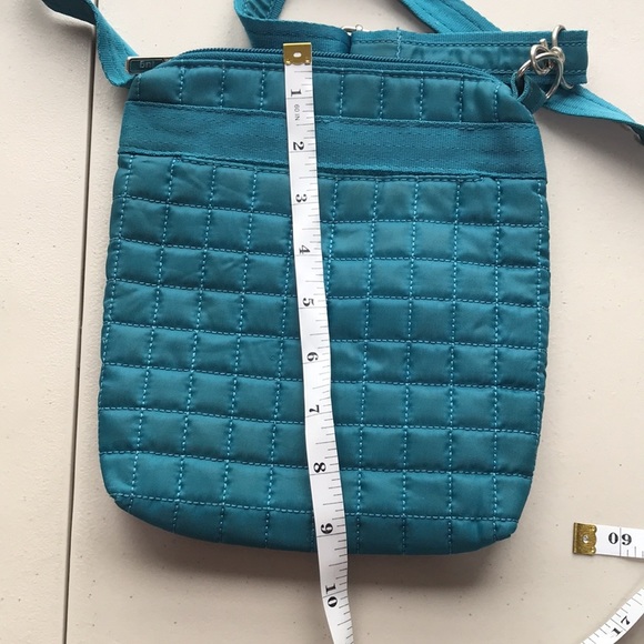 Lug quilted crossbody bag purse blue dark teal - Picture 8 of 11